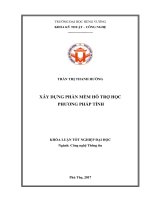 Xây dựng phần mềm hỗ trợ học phương pháp tính 
