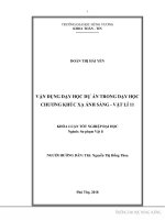 Vận dụng dạy học dự án trong dạy học chương khúc xạ ánh sáng   vật lí 11 