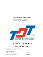 BÁO CÁO THÍ NGHIỆM HÓA LÝ KỸ THUẬT