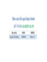 Báo cáo kết quả thực hành KỸ NĂNG KAIZEN  5S