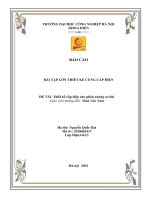 BÁO cáo bài tập lớn THIẾT kế CUNG cấp điện đề tài thiết kế cấp điện cho phân xưởng cơ khí 