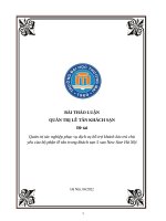 Quản trị tác nghiệp phục vụ dịch vụ hỗ trợ khách lưu trú chủ yếu của bộ phận lễ tân trong khách sạn 5 sao New Star Hà Nội