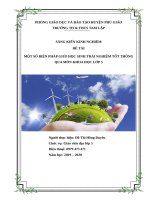 Một số biện pháp giúp học sinh trải nghiệm tốt thông qua môn khoa học lớp 5