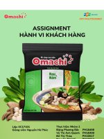 assignment hành vi khách hàng  đề tài Nghiên cứu hành vi khách hàng của Công ty cổ phần Hàng tiêu dùng Massan