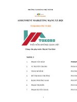 ASSIGNMENT MARKETING MẠNG xã hội t o k o r o p i c t u r e 