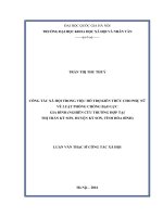 (LUẬN VĂN THẠC SĨ) Công tác xã hội trong việc hỗ trợ kiến thức cho phụ nữ về Luật phòng chống bạo lực gia đình (Nghiên cứu trường hợp tại thị trấn Kỳ Sơn, huyện Kỳ Sơn, tỉnh Hòa Bình)