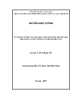 (LUẬN văn THẠC sĩ) xây dựng ý thức tự giáo dục cho sinh viên trường đại học hùng vương trong giai đoạn hiện nay 
