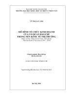 (LUẬN văn THẠC sĩ) mô hình tổ chức kinh doanh của các cơ quan  báo chí trong nền kinh tế thị trường 