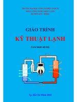 Giáo trình kỹ thuật lạnh p1