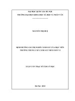 (LUẬN văn THẠC sĩ) định hướng giá trị nghề cảnh sát của học viên trường trung cấp cảnh sát nhân dân VI 