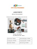 ASSIGNMENT môn kỹ NĂNG đàm PHÁN CURNON WATCH gọi vốn tại SHARK TANK VIỆT NAM 