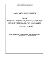 (SKKN MỚI NHẤT) MỘT SỐ GIẢI PHÁP GIÚP HỌC SINH SỬ DỤNG ĐIỆN THOẠI THÔNG MINH HIỆU QUẢ THÔNG QUA CÔNG TÁC CHỦ NHIỆM LỚP TẠI TRƯỜNG THPT NGUYỄN CẢNH CHÂN