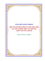 (SKKN MỚI NHẤT) MỘT SỐ GIẢI PHÁP PHÂN LUỒNG HỌC SINH SAU TỐT NGHIỆP THPT TẠI TRƯỜNG THPT NAM YÊN THÀNH