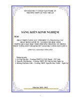 (SKKN mới NHẤT) PHÁT TRIỂN NĂNG lực tìm HIỂU và THAM GIA các HOẠT ĐỘNG KINH tế   xã hội CHO học SINH THÔNG QUA dạy học THEO PHƯƠNG PHÁP dự án TRONG PHẦN CÔNG dân với KINH tế GIÁO dục CÔNG dân lớp 11 