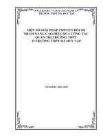 MỘT SỐ GIẢI PHÁP CHUYỂN ĐỔI SỐ NHẰM NÂNG CAO HIỆU QUẢ CÔNG TÁC QUẢN TRỊ TRƯỜNG THPT Ở TRƯỜNG THPT HÀ HUY TẬP