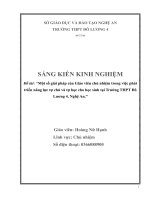 (SKKN mới NHẤT) một số giải pháp của giáo viên chủ nhiệm trong việc phát triển năng lực tự chủ và tự học cho học sinh tại trường THPT đô lương 4, nghệ an 