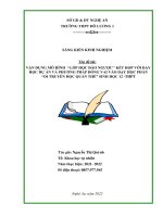 SKKN vận DỤNG mô HÌNH ‘lớp học đảo NGƯỢC’ kết hợp với dạy học dự án và PHƯƠNG PHÁP ĐÓNG VAI vào dạy học PHẦN ‘DI TRUYỀN học QUẦN THỂ SINH học 12  THPT 