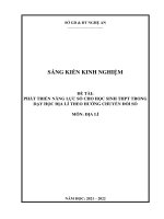 (SKKN mới NHẤT) PHÁT TRIỂN NĂNG lực số CHO học SINH THPT TRONG dạy học địa lí THEO HƯỚNG CHUYỂN đổi số 