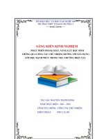 SKKN PHÁT TRIỂN PHẨM CHẤT, NĂNG lực học SINH THÔNG QUA CÔNG tác CHỦ NHIỆM, HƯỚNG tới xây DỰNG lớp học HẠNH PHÚC TRONG NHÀ TRƯỜNG HIỆN NAY 