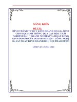 (SKKN mới NHẤT) HÌNH THÀNH tư DUY KINH DOANH hộ GIA ĐÌNH CHO học SINH THÔNG QUA dạy học TRẢI NGHIỆM bài “ DOANH NGHIỆM và HOẠT ĐỘNG KINH DOANH của DOANH NGHIỆP”  CÔNG NGHỆ 10  sản XUẤT KINH DOANH dầu gội THẢO dược 