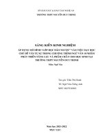 ÁP DỤNG MÔ HÌNH “LỚP HỌC ĐẢO NGƯỢC” VÀO VIỆC DẠY HỌC  CHỦ ĐỀ VĂN TỰ SỰ TRONG CHƯƠNG TRÌNH NGỮ VĂN 10 NHẰM  PHÁT TRIỂN NĂNG LỰC VÀ PHẨM CHẤT CHO HỌC SINH TẠI  TRƯỜNG THPT NGUYỄN DUY TRINH