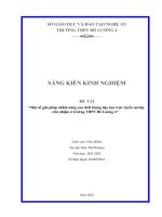 (SKKN mới NHẤT) một số giải pháp nhằm nâng cao chất lượng dạy học trực tuyến tại lớp chủ nhiệm ở trường THPT đô lương 4 