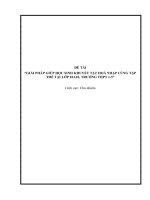 (SKKN MỚI NHẤT) GIẢI PHÁP GIÚP HỌC SINH KHUYẾT TẬT HOÀ NHẬP CÙNG TẬP THỂ TẠI LỚP 10A10, TRƯỜNG THPT 1-5