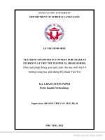 Teaching grammar in context for grade 10 students at viet tri technical high school 