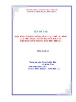 MỘT SỐ GIẢI PHÁP NHĂM NÂNG CAO CHẤT LƯỢNG DẠY HỌC TRỰC TUYÊN BỘ MÔN LỊCH SỬ  CHO HỌC SINH TRUNG HỌC PHỔ THÔNG 