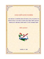 XÂY DỰNG VÀ HƯỚNG DẪN SỬ DỤNG ATLAT LỊCH SỬ 12 NHẰM NÂNG CAO CHẤT LƯỢNG DẠY HỌC MÔN LỊCH SỬ TRONG KỲ THI HỌC SINH GIỎI VÀ TỐT NGHIỆP THPT 