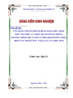 (SKKN MỚI NHẤT) ỨNG DỤNG CHUYỂN ĐỔI SỐ ĐỂ ĐA DẠNG HÓA  HÌNH THỨC DẠY HỌC VÀ  KIỂM TRA ĐÁNH GIÁ TRONG CHƯƠNG TRÌNH  ĐỊA LÍ LỚP 12