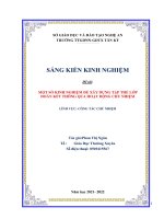 (SKKN mới NHẤT) một số KINH NGHIỆM để xây DỰNG tập THỂ lớp đoàn kết THÔNG QUA HOẠT ĐỘNG CHỦ NHIỆM 