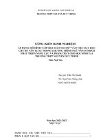 (SKKN mới NHẤT) áp DỤNG mô HÌNH “lớp học đảo NGƯỢC” vào VIỆC dạy học  CHỦ đề văn tự sự TRONG CHƯƠNG TRÌNH NGỮ văn 10 NHẰM  PHÁT TRIỂN NĂNG lực và PHẨM CHẤT CHO học SINH tại  TRƯỜNG THPT NGUYỄN DUY TRINH 