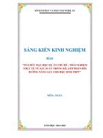(SKKN mới NHẤT) tổ CHỨC dạy học dự án CHỦ đề  TRẢI NGHIỆM THỰC tế về xác SUẤT THỐNG kê, góp PHẦN bồi DƯỠNG NĂNG lực CHO học SINH THPT 