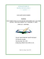 SKKN PHÁT TRIỂN NĂNG lực số CHO học SINH THÔNGQUADẠYHỌCCHỦ đề ‘TIÊU hóa ở ĐỘNG vật SINHHỌC11  THPT 