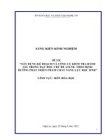 SKKN xây DỰNG kế HOẠCH và CÔNG cụ KIỂM TRA ĐÁNH GIÁ TRONG dạy học CHỦ đề ANCOL THEO ĐỊNH HƯỚNG PHÁT TRIỂN PHẨM CHẤT NĂNG lực học SINH 