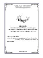 (SKKN mới NHẤT) một số GIẢI PHÁP NÂNG CAO CHẤT LƯỢNG HOẠT ĐỘNG CÔNG đoàn cơ sở tại TRƯỜNG THPT TƯƠNG DƯƠNG 2 TRONG GIAI đoạn HIỆN NAY 