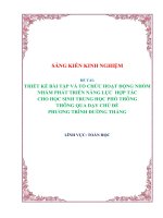 (SKKN MỚI NHẤT) THIẾT KẾ BÀI TẬP VÀ TỔ CHỨC HOẠT ĐỘNG NHÓM NHẰM PHÁT TRIỂN NĂNG LỰC HỢP TÁC CHO HỌC SINH TRUNG HỌC PHỔ THÔNG THÔNG QUA DẠY CHỦ ĐỀ PHƯƠNG TRÌNH ĐƯỜNG THẲNG