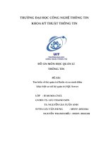 Đồ án Quản Lý thông tin UIT so sánh Redis với SQL server