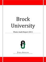 Brock University Waste Audit Report 2011