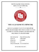 Quản lý lao động và xử lý các mối liên hệ  trong doanh nghiệp phân tích vai trò và lý giải  vai trò của người lao động làm thuê đối với hoạt động của doanh nghiệp 