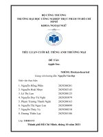 TIỂU LUẬN CUỐI kì TIẾNG ANH THƯƠNG mại đề tài apple inc  