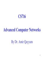 Advanced Computer Networks: Lecture 44 - Dr. Amir Qayyum