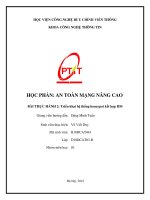 HỌC PHẦN AN TOÀN MẠNG NÂNG CAO BÀI THỰC HÀNH 2 Triển khai hệ thống honeypot kết hợp IDS