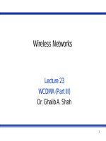Wireless networks - Lecture 23: WCDMA (Part 3)