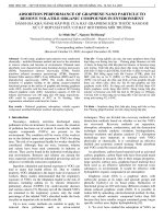 Adsortion performance of graphene nano particle to remove volatile organic compounds in environment