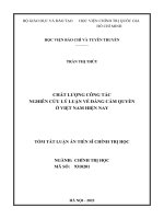  Chất lượng công tác nghiên cứu lý luận về đảng cầm quyền ở Việt Nam hiện nay tt