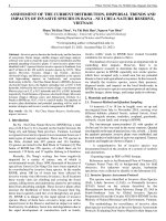 Assessment of the current distribution, dispersal trends and impacts of invasive species in Bana - Nui Chua nature reserve, Vietnam