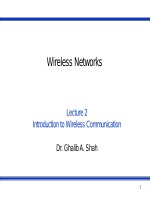 Wireless networks - Lecture 2: Introduction to Wireless communication