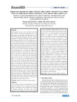 Khảo sát, đánh giá thực trạng nhận thức, hành vi của sinh viên về thói quen phân loại rác và sử dụng nhựa một lần